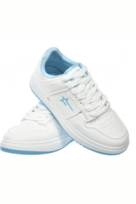 Biało niebieskie sneakersy damskie płaskie Big Star