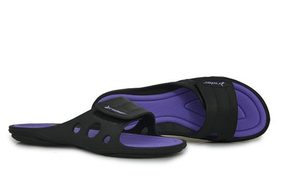 Klapki Rider na rzep fioletowo-czarne 80923-22617