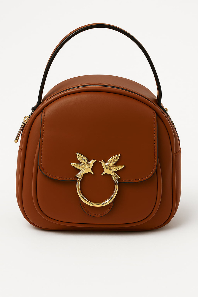 Жіноча чорна сумочка з подвійною ручкою і ремінцем Big Star