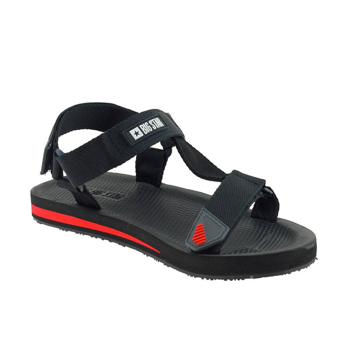 Czarne uniwersalne sandały na rzepy Big Star