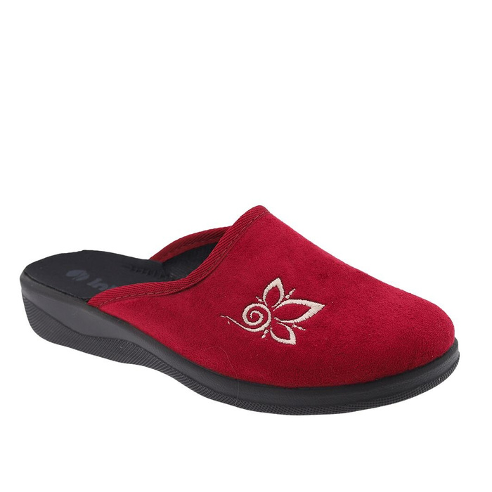 Бордові жіночі сліпони з вишивкою Inblu