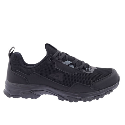 Trekkingi męskie czarne z przewiewnej siatki sznurowane