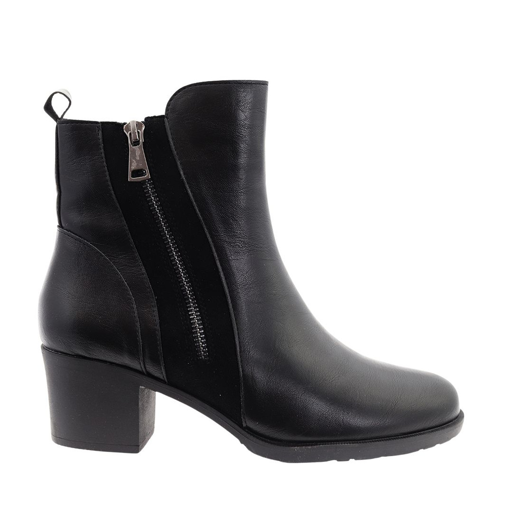 Жіночі чорні утеплені ботильйони M. Daszyński