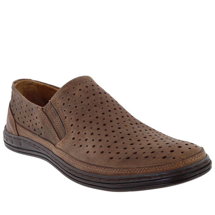 Półbut męski wsuwany brązowy