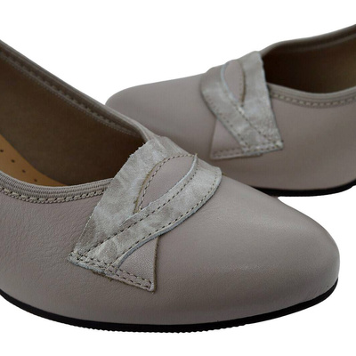 Бежеві шкіряні жіночі туфлі Galant на високих підборах