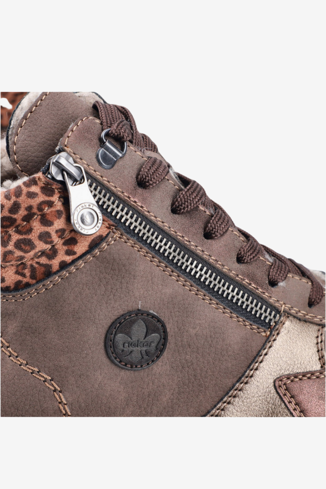 Ботильйони RIEKER Z9583-00, чорні, з оборками