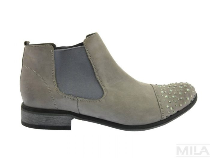 Szare botki Exquisite z ozdobami 942