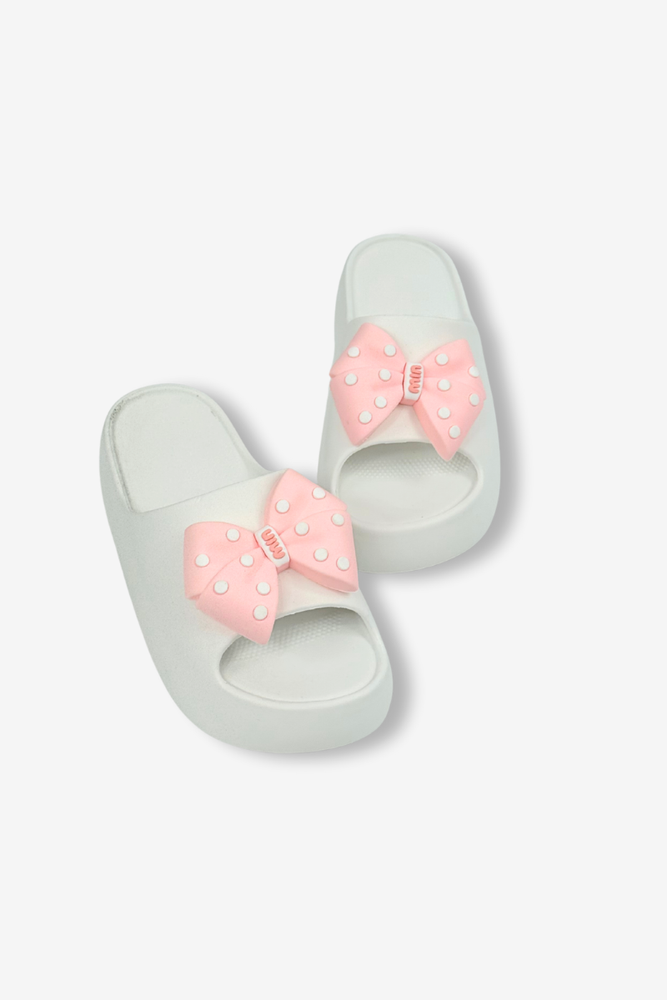 Klapki piankowe białe wsuwane na grubej platformie