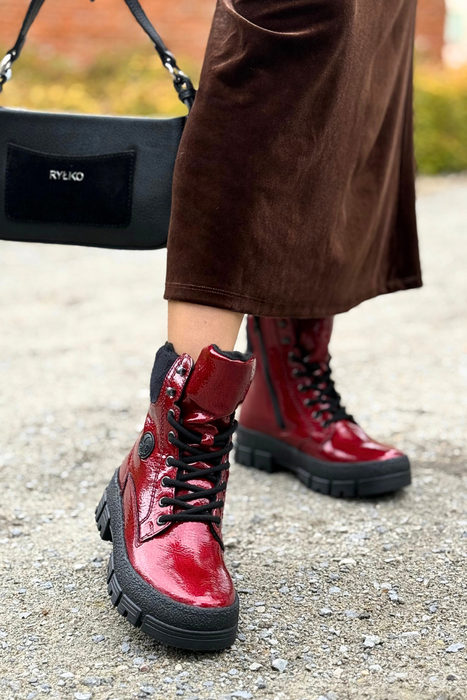 Ботильйони RIEKER Z9583-00, чорні, з оборками