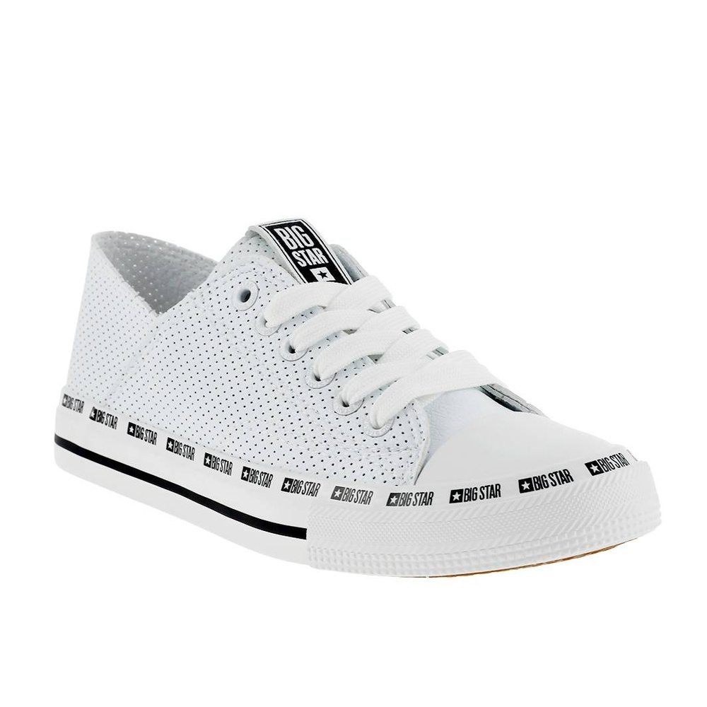 Białe trampki ze skóry eko damskie Big Star