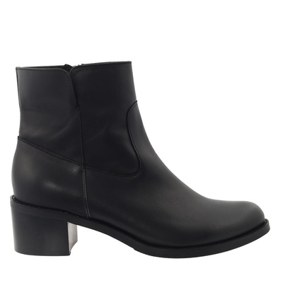 Чорні шкіряні ботильйони з колодкою Pesco