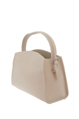 Маленька чорна шкіряна сумка з клапаном і ланцюжком 