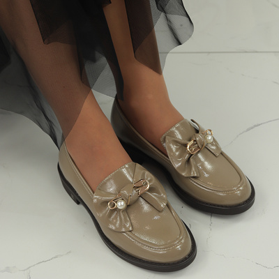 Сірі лаковані мокасини Potocki