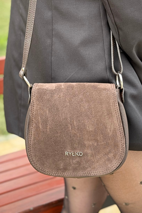 Велика бежева шкіряна сумка Ryłko