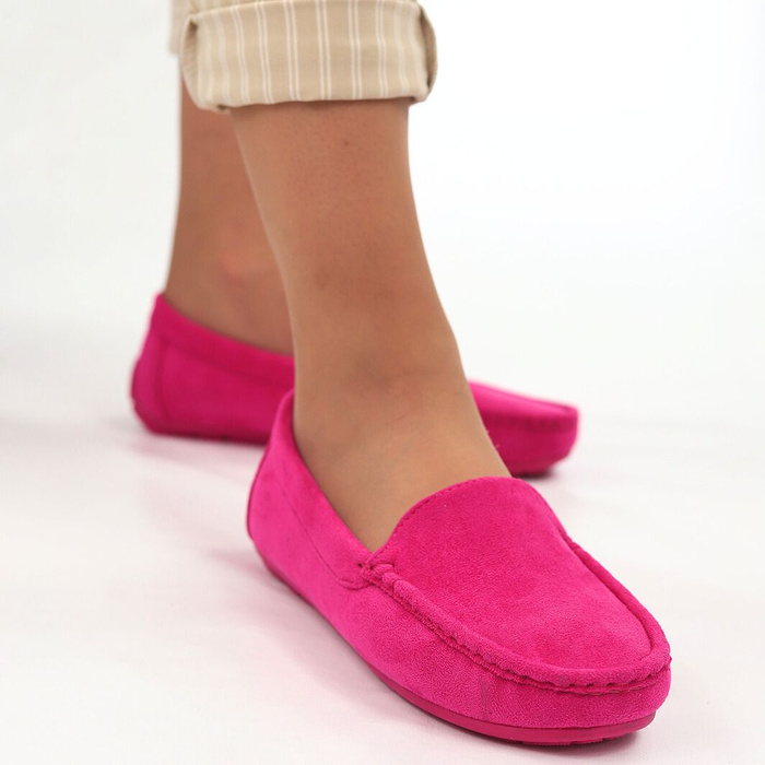 Mokasyny damskie wsuwane fuksja Evento