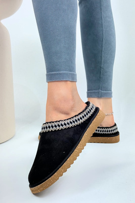 Жіночі темно-сині сліпони з гумовою вставкою