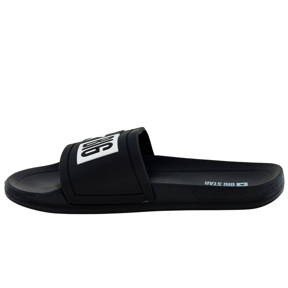 Czarne klapki młodzieżowe z widocznym logo Big Star