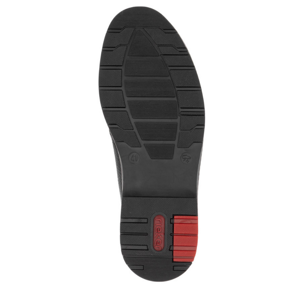 Trzewiki skórzane męskie ocieplane czarne Rieker