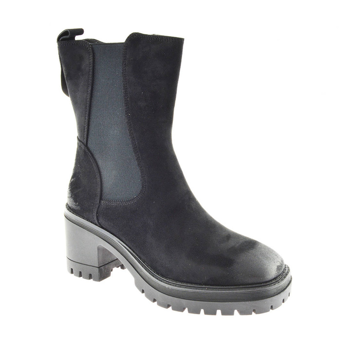 Чорні замшеві ботильйони Vinceza на високих підборах