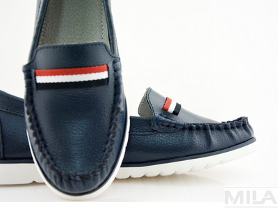 Stylowe mokasyny Filippo w kolorze granatowym DP652/19