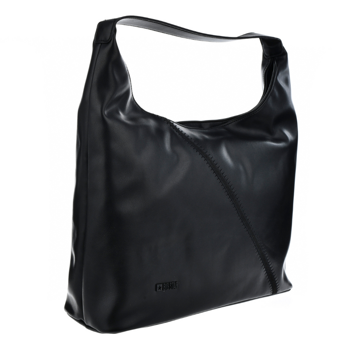 Torebka damska typu worek czarna pojemna Big Star