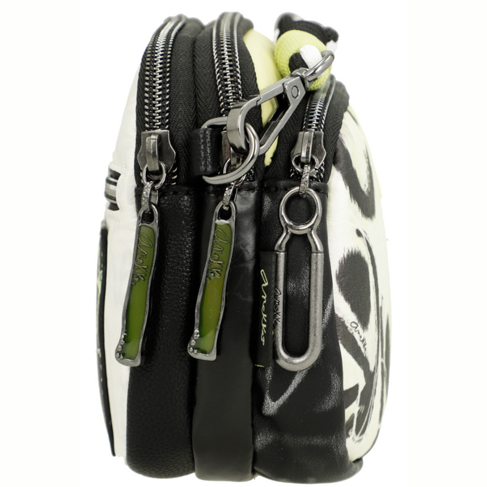 Mała torebka crossbosy biało czarna Anekke Memories