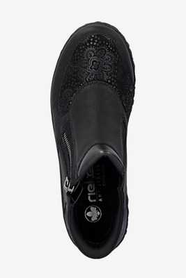 Ботильйони RIEKER Z9583-00, чорні, з оборками