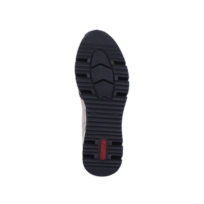 Botki sneakersy skórzane beżowe Rieker N6352-60