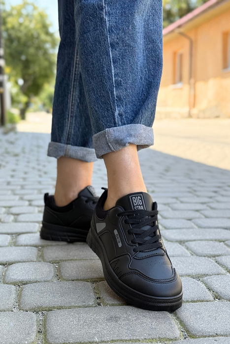 Czarne sneakersy damskie z ekoskóry Big Star