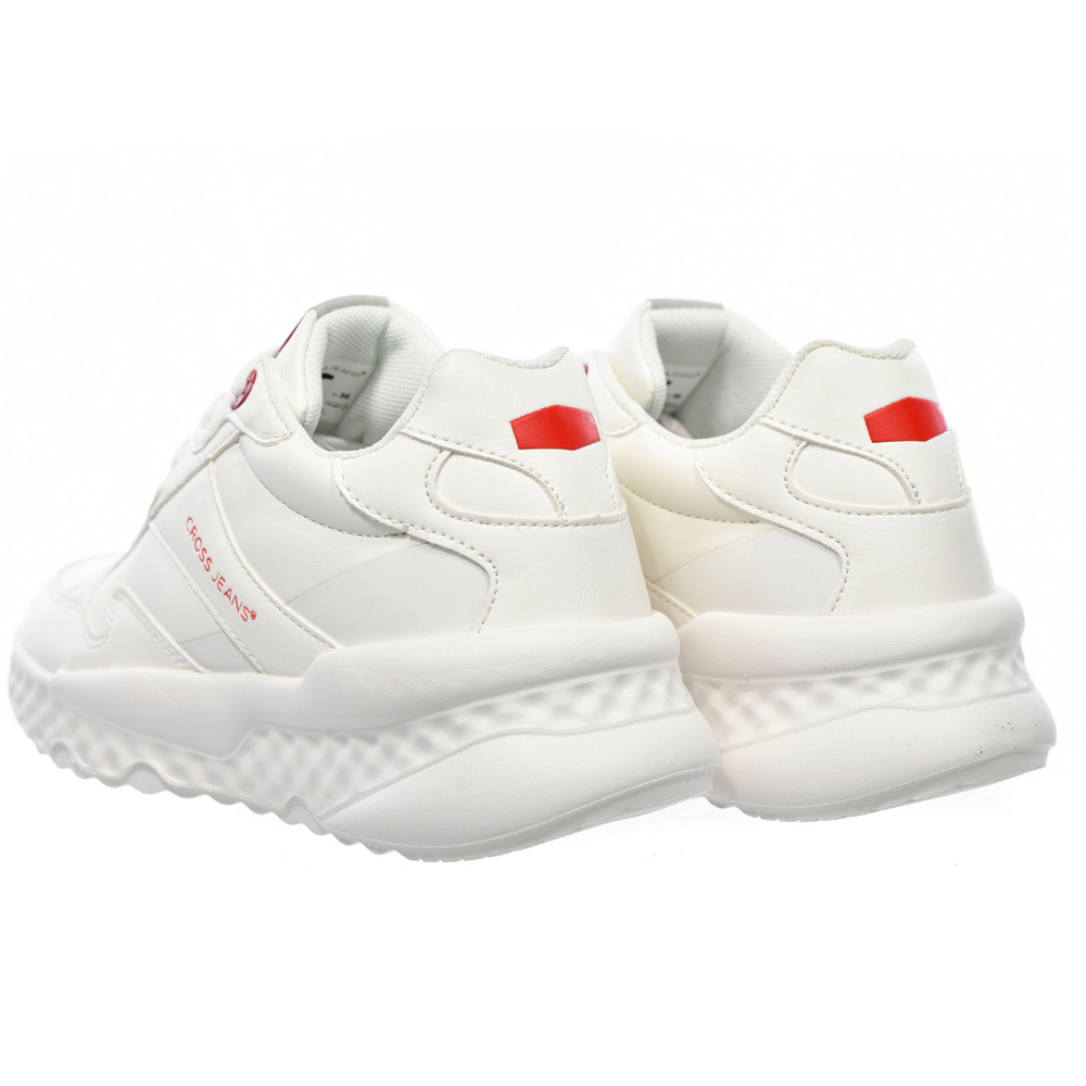 Жіночі білі кросівки на шнурівці з екошкіри