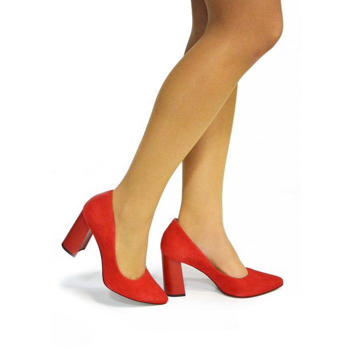 Червоні замшеві туфлі Clasicco by Eska 1320