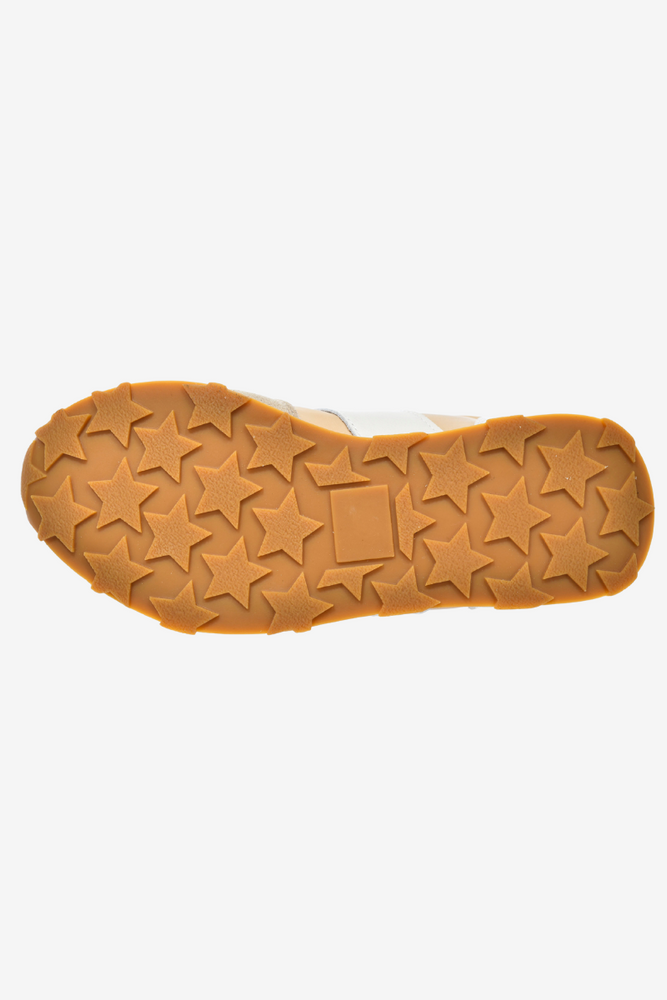 Beżowe sneakersy skórzane zamszowe sznurowane Big Star