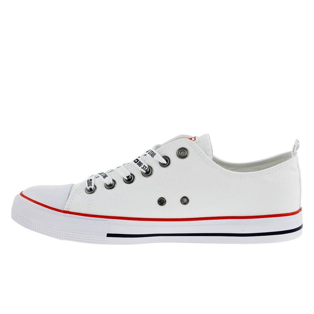 Białe tekstylne trampki męskie Big Star