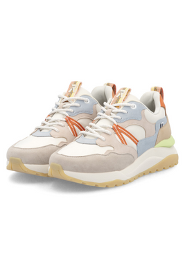 Багатоколірні шкіряні кросівки Rieker на шнурівці