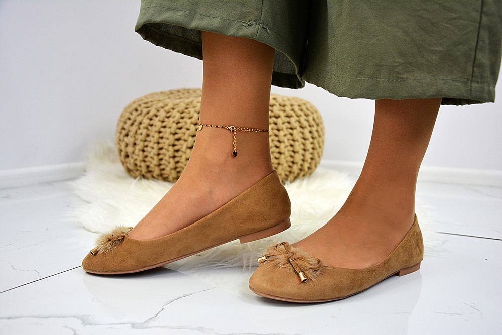 БАЛЕТКИ ЗІ ШТУЧНИМ ХУТРОМ GOFC