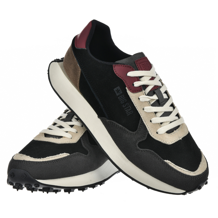 Чорні чоловічі замшеві кросівки Big Star на шнурівці