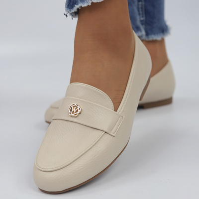 Бежеві жіночі мокасини Evento