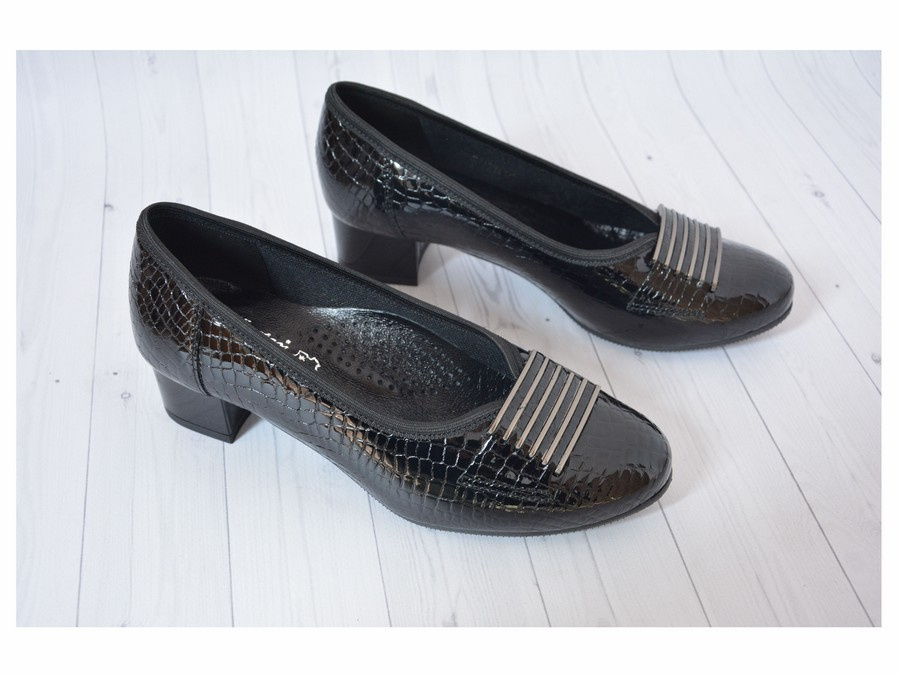 Półbuty KOSTEX 2205 D3525 czarne na obcasie