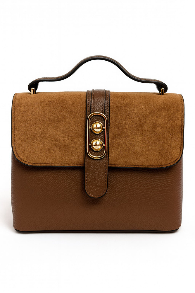 Жіноча чорна сумочка з подвійною ручкою і ремінцем Big Star