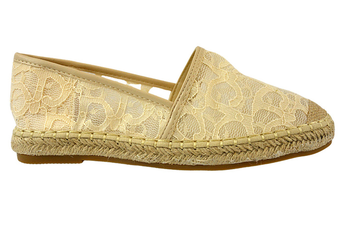 Espadryle S. Barski MY-33117 beżowe