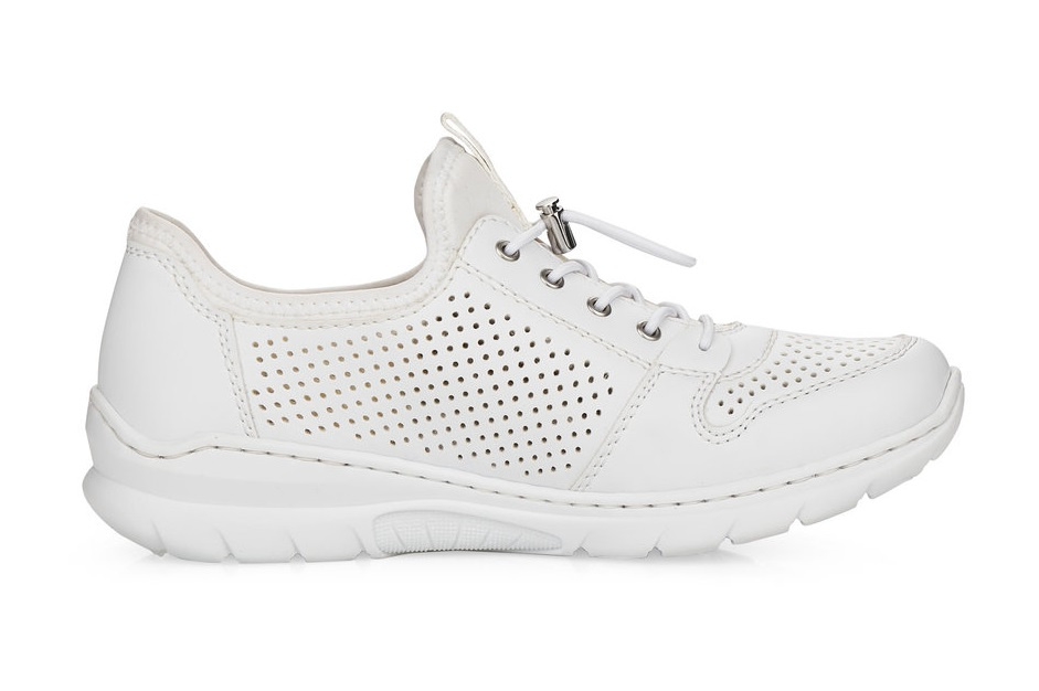 Półbuty Rieker L3254-80 biało - beżowe