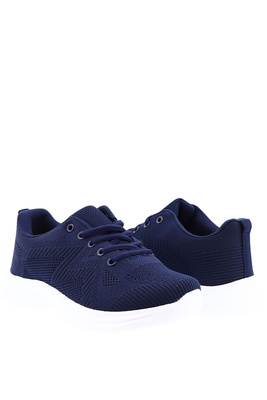 Світлі темно-сині тканинні кросівки