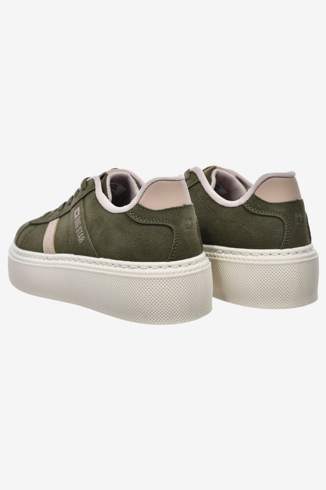 Sneakersy khaki na platformie damskie Big Star