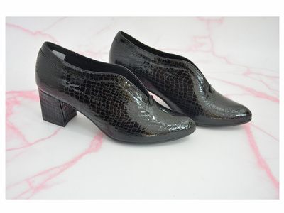 Czółenka KOSTEX 1431 R6038 szare na obcasie