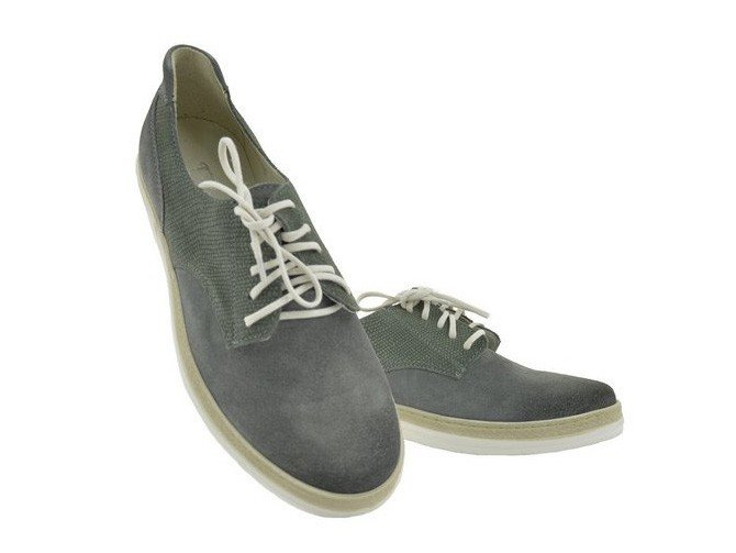Półbuty POLLONUS sznurowane w kolorze szarym 5-0905-033