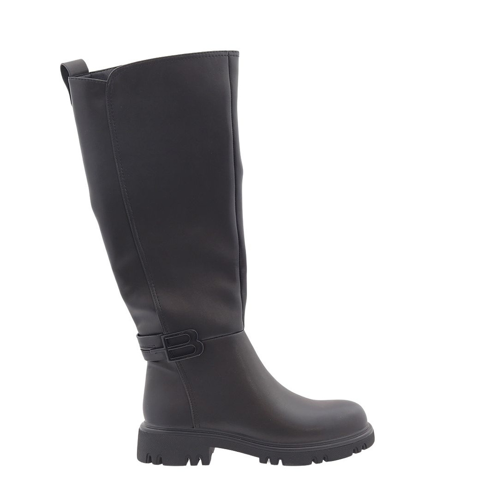 Чорні жіночі шкіряні чоботи на блискавці