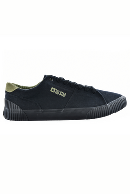 Trampki męskie czarne materiałowe sznurowane Big Star