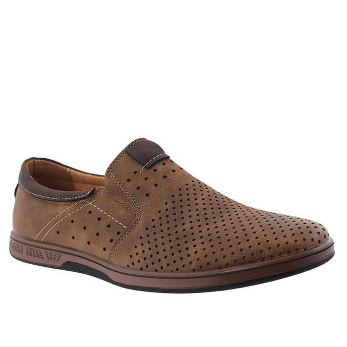 Чоловічі ажурні коричневі сліпони Evento