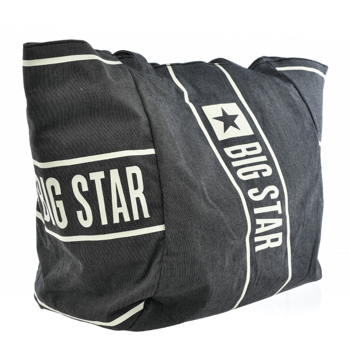 Велика містка спортивна сумка чорного кольору з довгими ручками Big Star