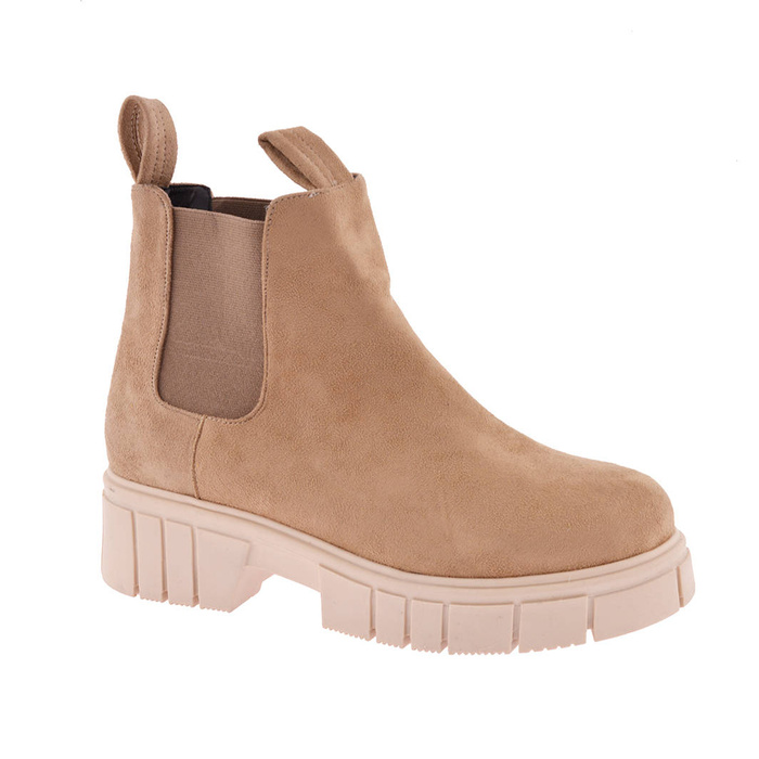 Sztyblety beżowe zamszowe wsuwane